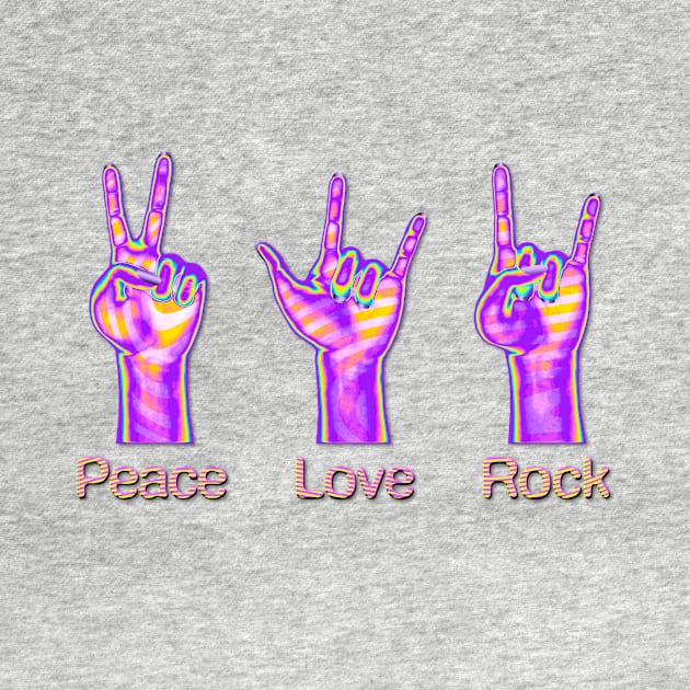 Peace, Love, Rock by dinaaaaaah